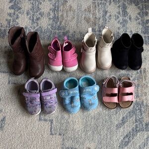 Cat & Jack Girls Boots and Shoes - Brown, Pink, Cream, Black, Purple, Blue